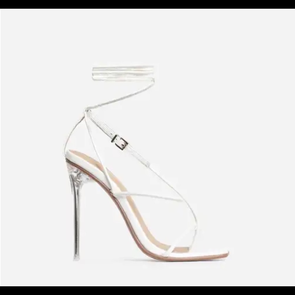 White Sandel heels